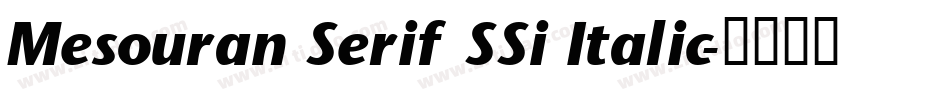Mesouran Serif SSi Italic字体转换